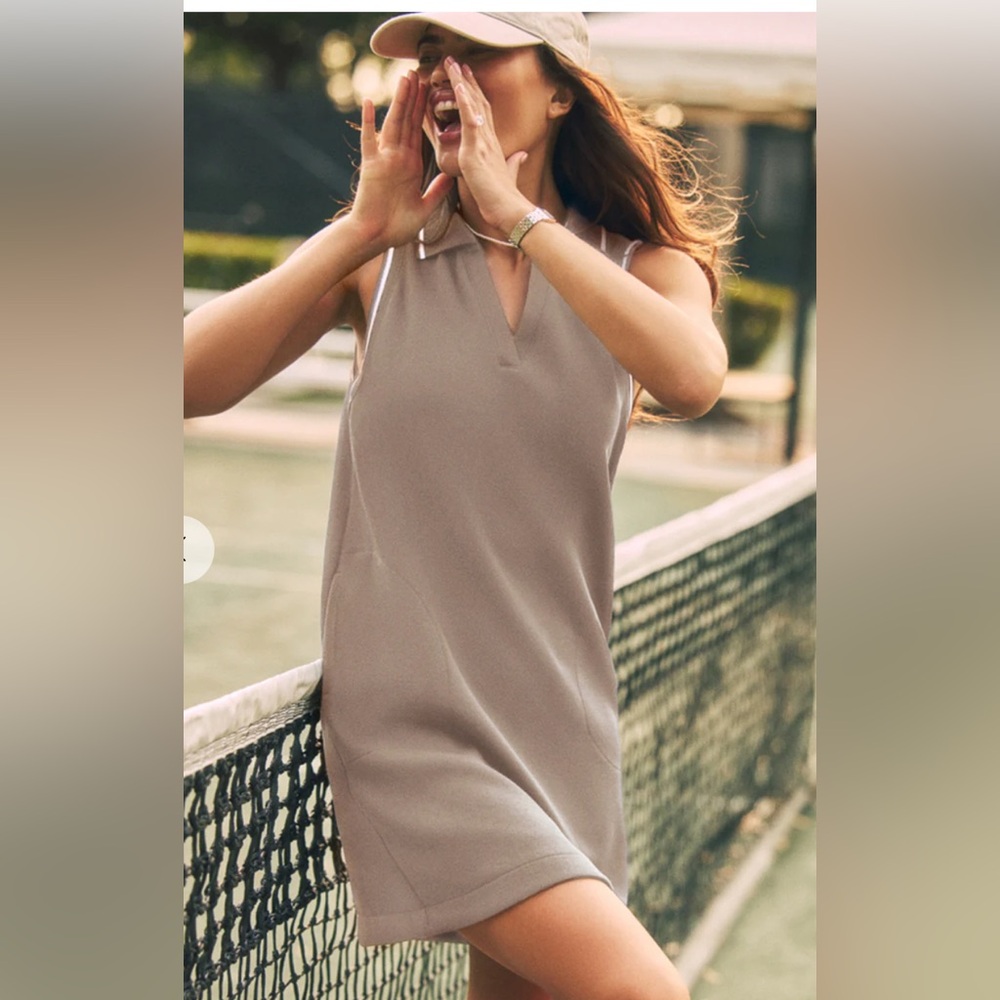 SPANX Beige Sleeveless Polo Dress
